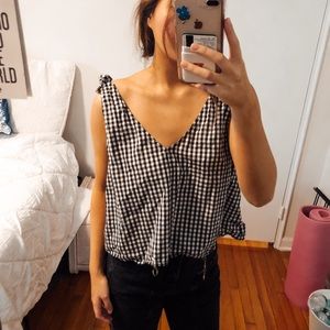 Gingham Tie top